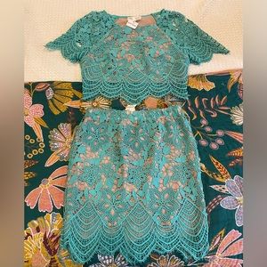 2 piece lace skirt set, NWT